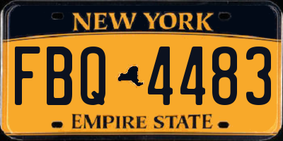 NY license plate FBQ4483