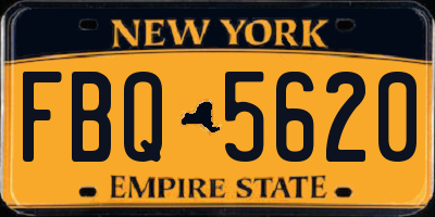 NY license plate FBQ5620
