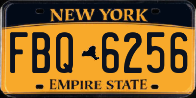 NY license plate FBQ6256