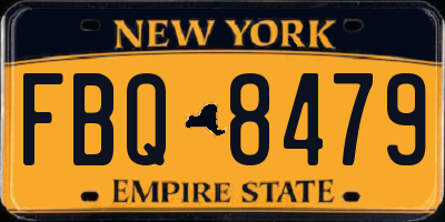 NY license plate FBQ8479