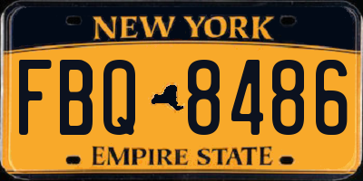 NY license plate FBQ8486