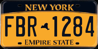 NY license plate FBR1284