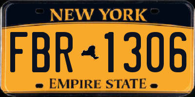NY license plate FBR1306