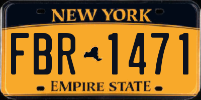 NY license plate FBR1471