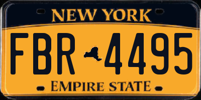 NY license plate FBR4495
