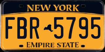 NY license plate FBR5795