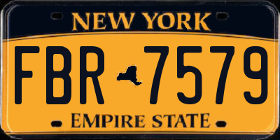 NY license plate FBR7579