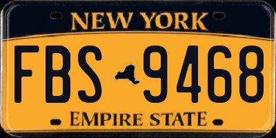 NY license plate FBS9468