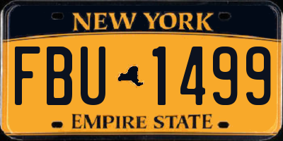 NY license plate FBU1499