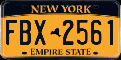 NY license plate FBX2561