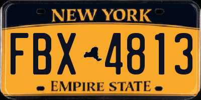 NY license plate FBX4813