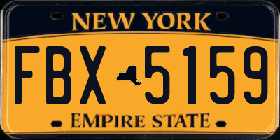 NY license plate FBX5159