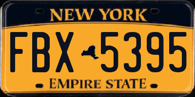 NY license plate FBX5395