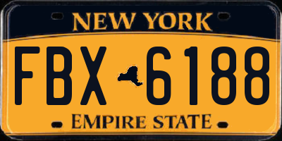 NY license plate FBX6188