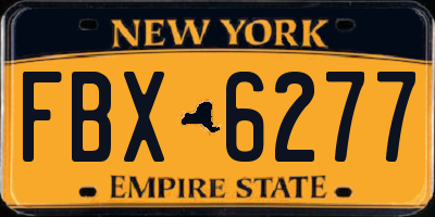 NY license plate FBX6277