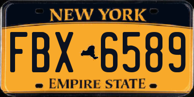 NY license plate FBX6589