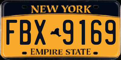 NY license plate FBX9169