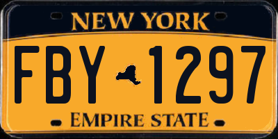 NY license plate FBY1297