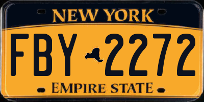 NY license plate FBY2272