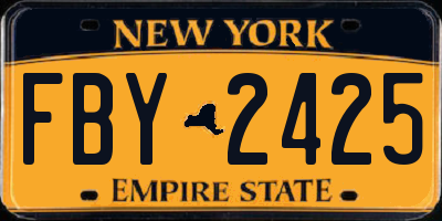 NY license plate FBY2425