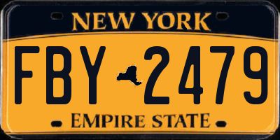 NY license plate FBY2479