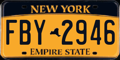 NY license plate FBY2946