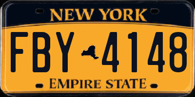 NY license plate FBY4148