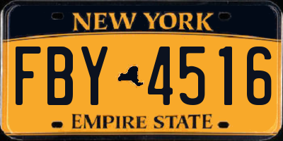 NY license plate FBY4516