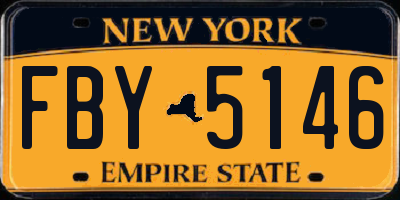NY license plate FBY5146