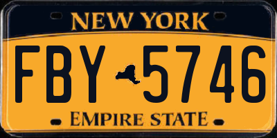 NY license plate FBY5746