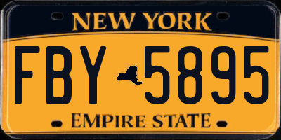 NY license plate FBY5895