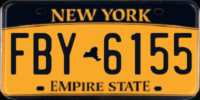 NY license plate FBY6155