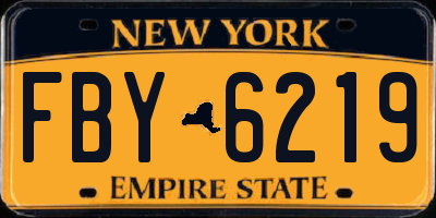 NY license plate FBY6219