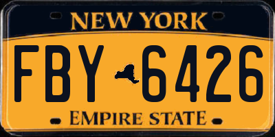 NY license plate FBY6426