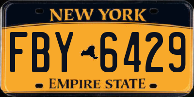 NY license plate FBY6429