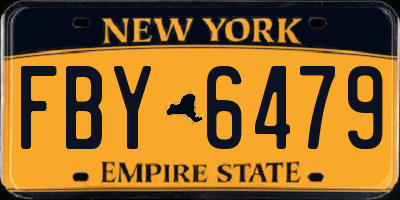 NY license plate FBY6479