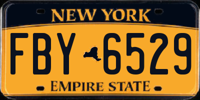 NY license plate FBY6529