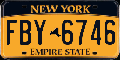 NY license plate FBY6746