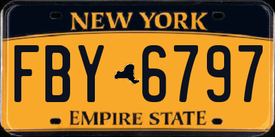 NY license plate FBY6797