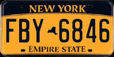 NY license plate FBY6846