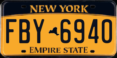 NY license plate FBY6940