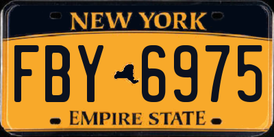 NY license plate FBY6975