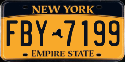 NY license plate FBY7199