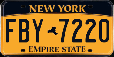 NY license plate FBY7220