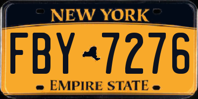 NY license plate FBY7276
