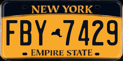 NY license plate FBY7429