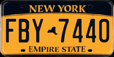 NY license plate FBY7440