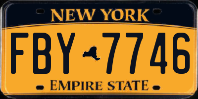 NY license plate FBY7746