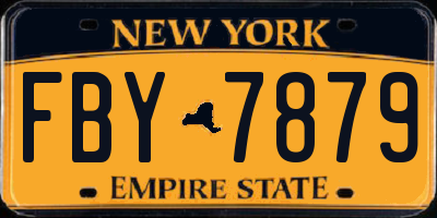 NY license plate FBY7879