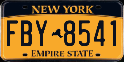 NY license plate FBY8541